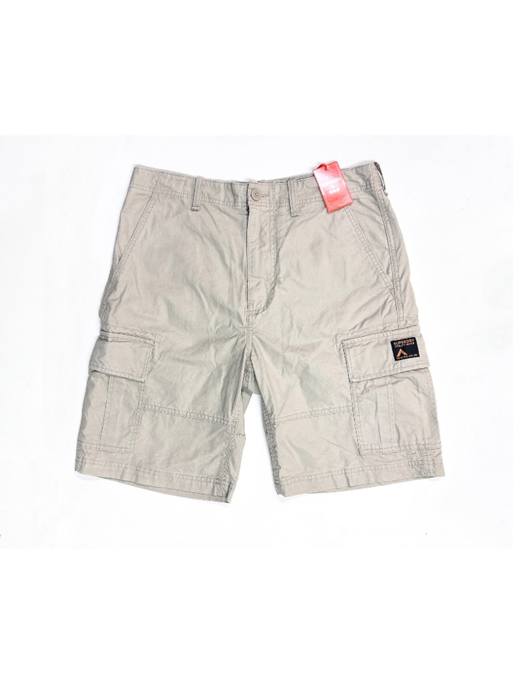 NWT SUPERDRY Mens W32 Core Cargo Shorts Camel Khaki Beige Tan Utility Gorpcore